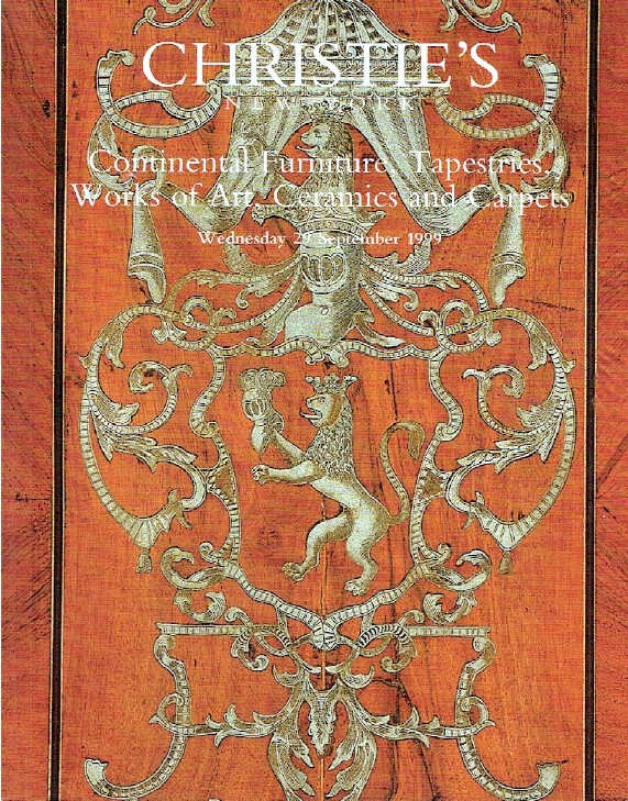 Christies September 1999 Continental Furniture, Tapestries, WOA & Carpets