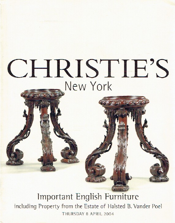 Christies April 2004 Important English Furniture - Halsted B. Vander Poel