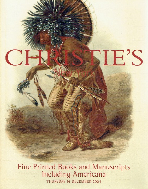 Christies December 2004 Fine Printed Books & Manuscripts including Americana