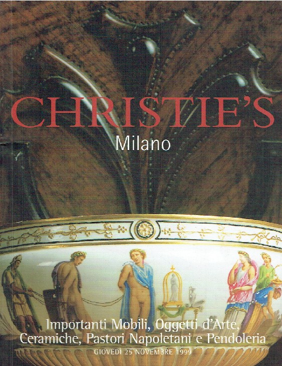Christies November 1999 Important Furniture, Neaplolitan Figures, Ceramics