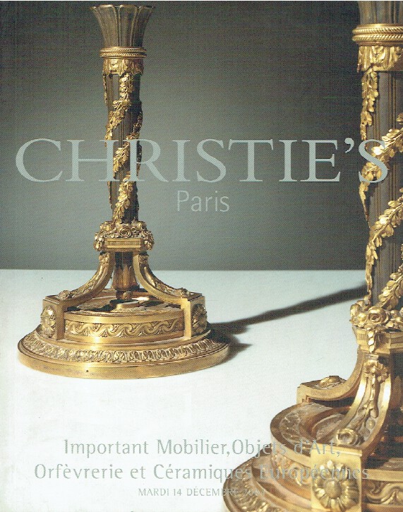 Christies December 2004 Important Furniture, Silver & European Ceramics