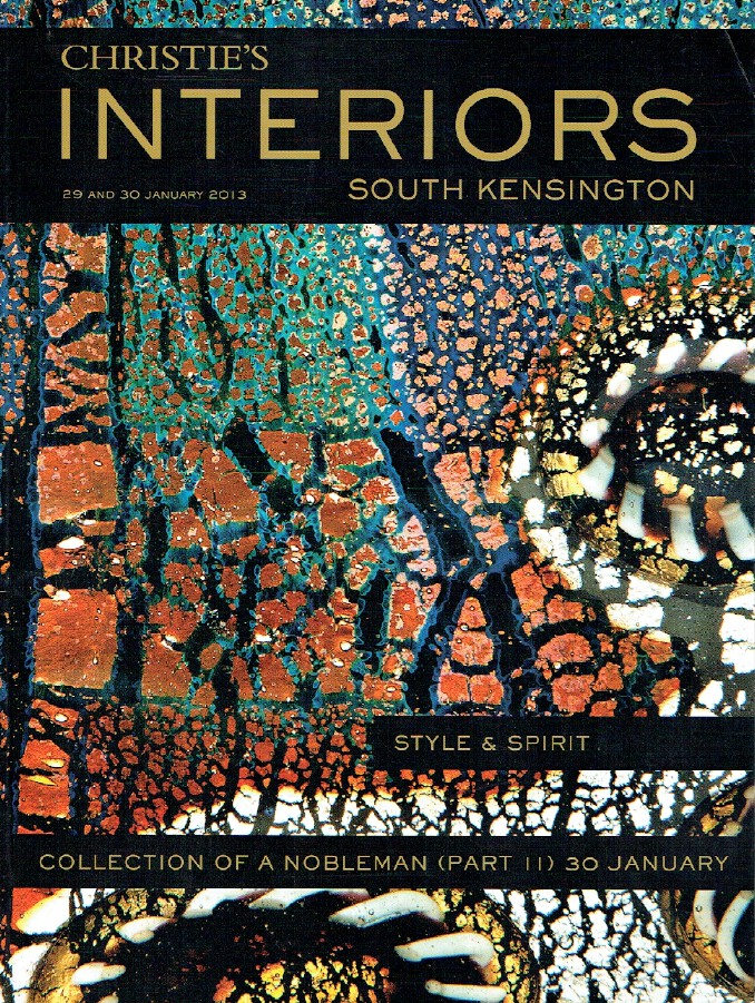 Christies January 2013 Interiors - Style & Spirit Collection Nobleman II