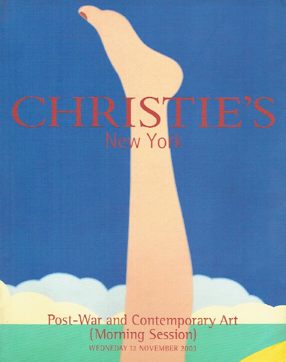 Christies November 2003 Post-War & Contemporary Art - Morning