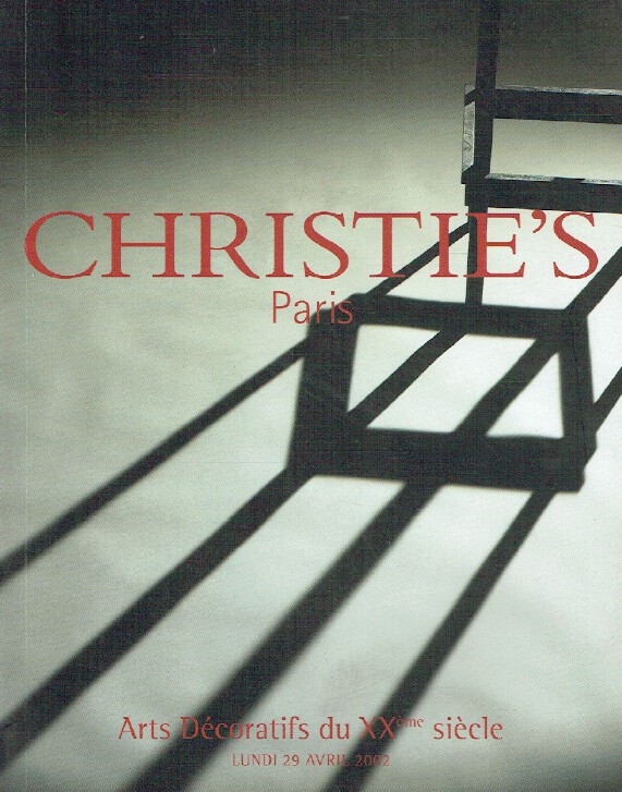 Christies April 2002 20th Century Decorative Arts