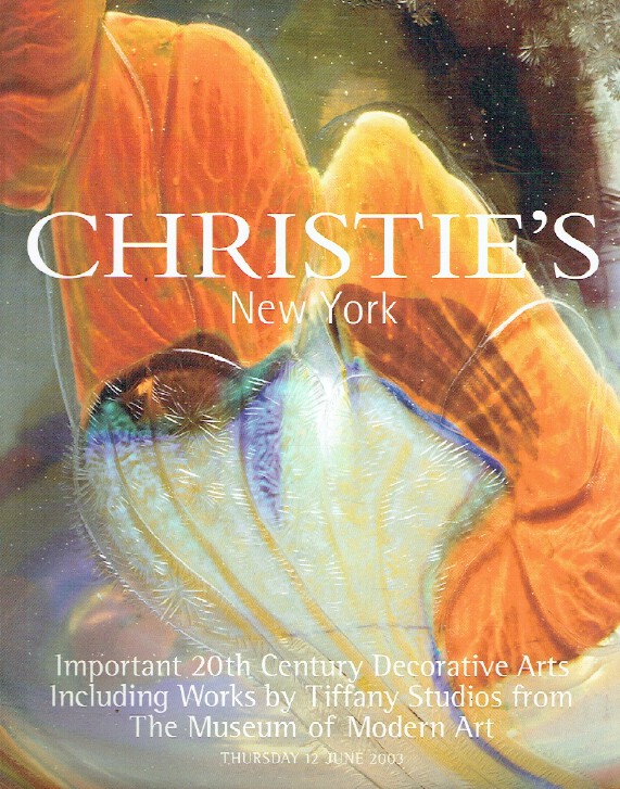 Christies June 2003 20th C Decorative Arts including Works by Tiffany Studios