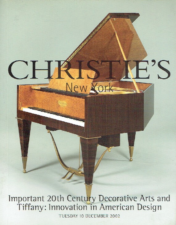 Christies December 2002 Important 20th Century Decorative Arts