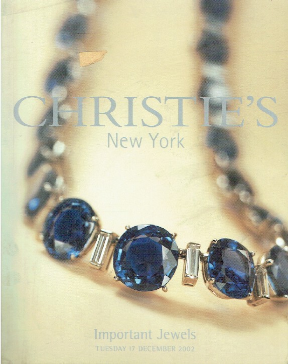 Christies December 2002 Important Jewels