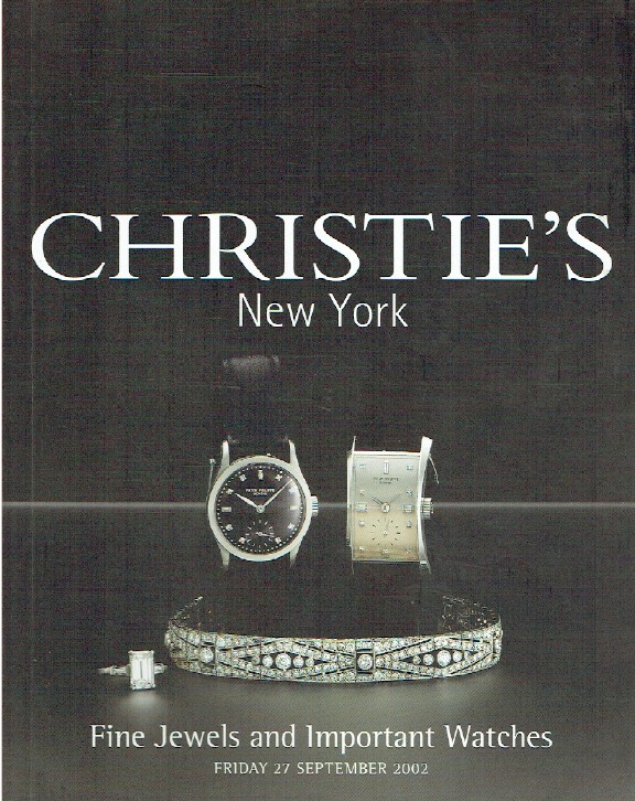 Christies September 2002 Fine Jewels and Important Watches
