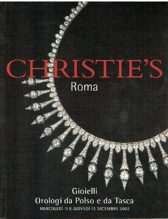 Christies December 2002 Jewelry, Wristwatches & Pocket Watches