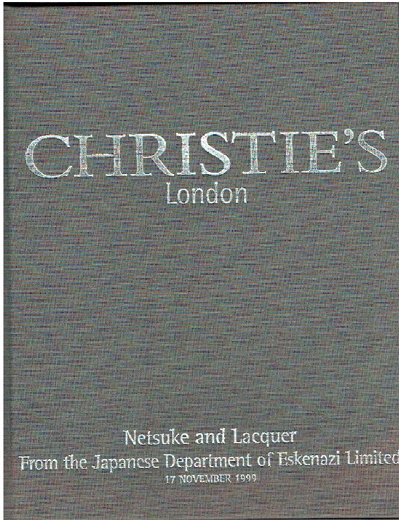 Christies November 1999 Netsuke and Lacquer from The Japanese Department