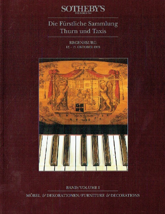 Sothebys 1993 Die Furstliche Sammlung Thurn und Taxis (Volume - I, III, IV, V )