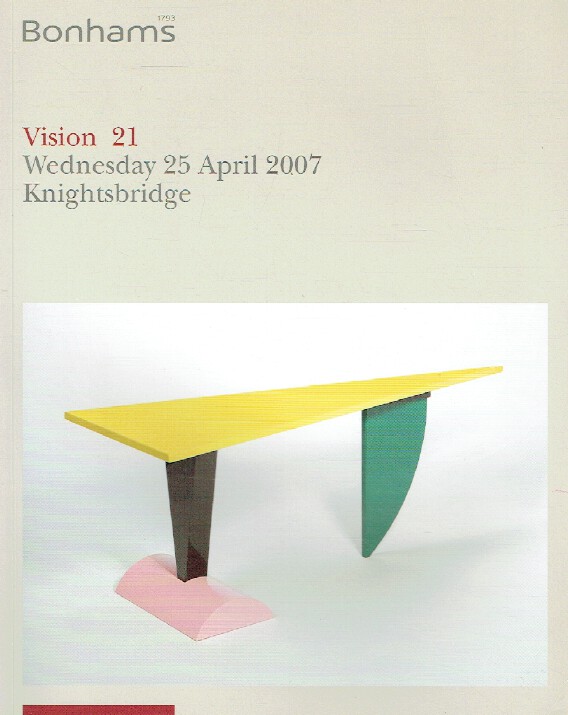Bonhams April 2007 Vision 21 Post War Paintings, Prints, Modern Design Furniture