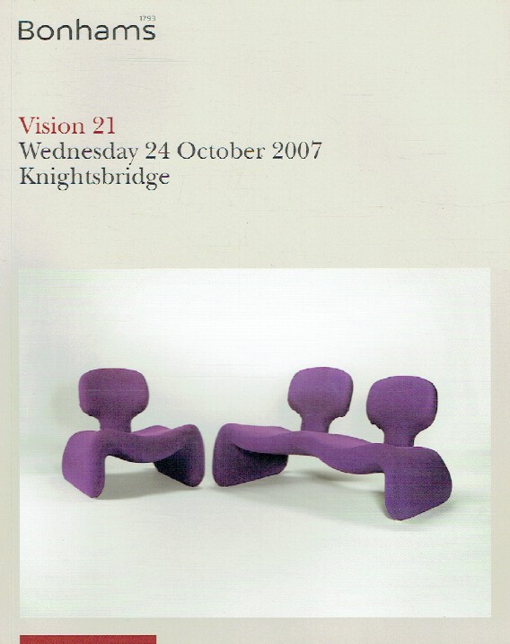 Bonhams October 2007 Vision 21 Post War Paintings, Prints, Modern Furniture