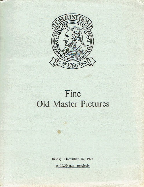 Christies December 1977 Fine Old Master Pictures