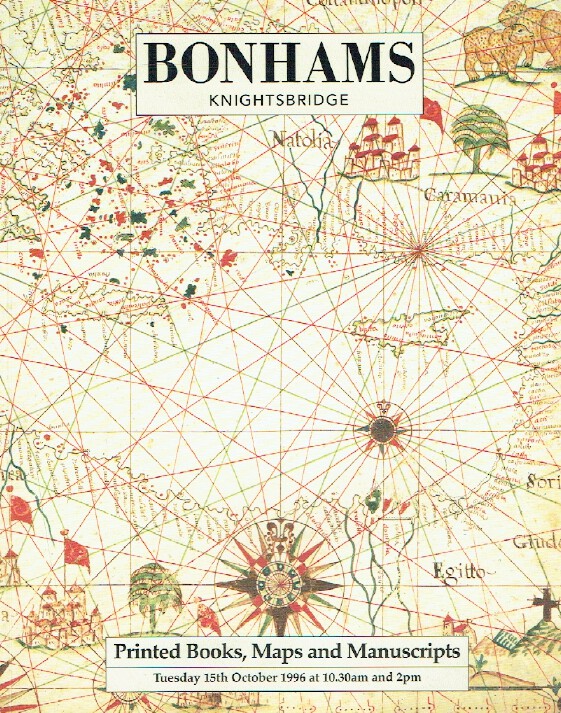 Bonhams October 1996 Printed Books, Maps and Manuscripts - Eton College Museum