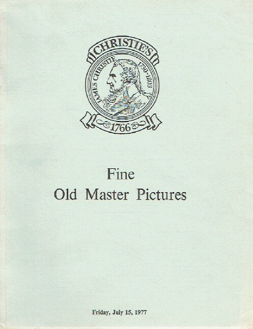 Christies July 1977 Fine Old Master Pictures
