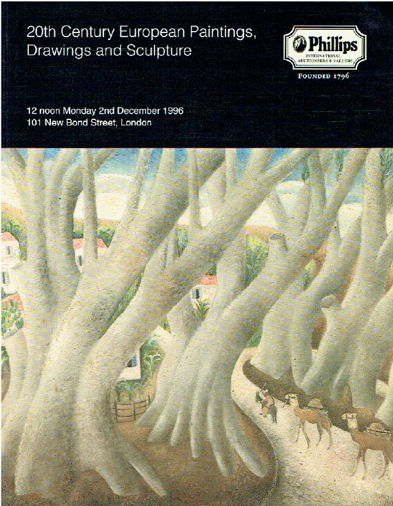 Phillips December 1996 20th Century European Paintings, Drawings & Sculpture