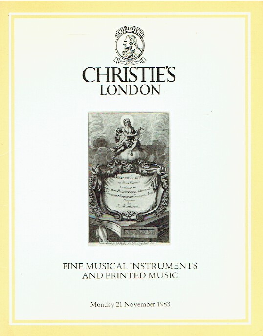 Christies November 1983 Fine Musical Instruments and Printed Music