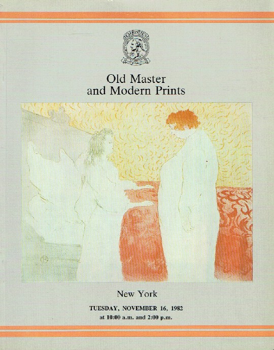 Christies November 1982 Old Master and Modern Prints
