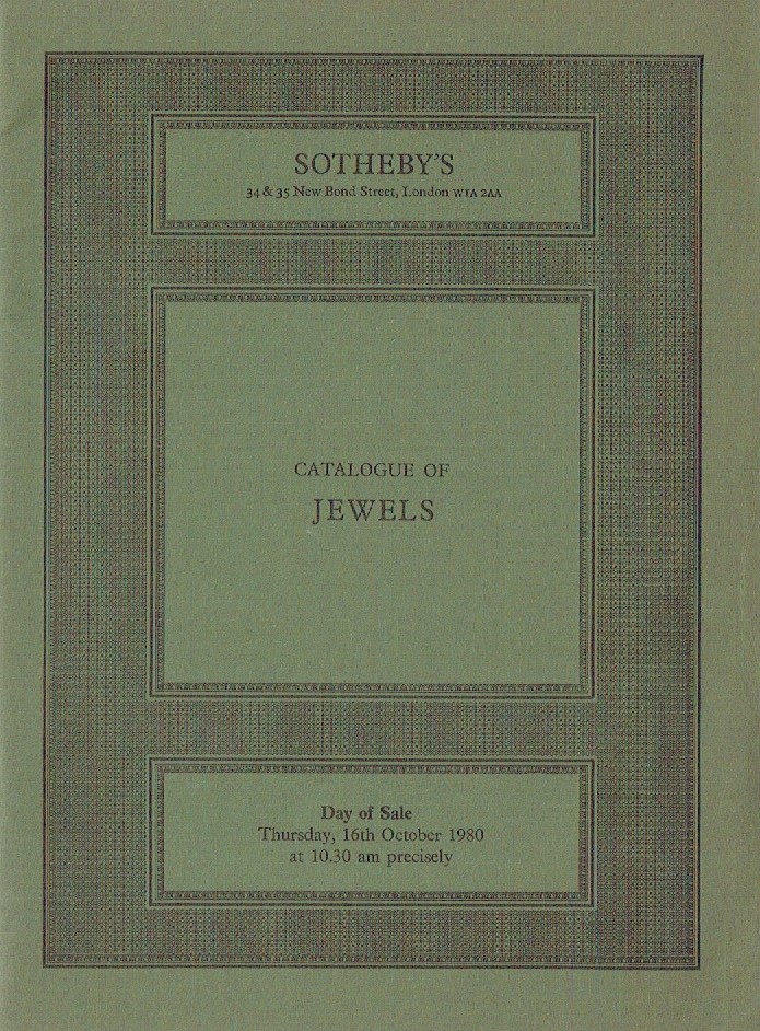 Sothebys October 1980 Jewels