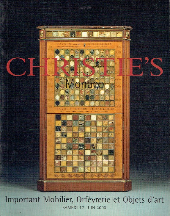 Christies June 2000 Important Furniture, Silver and Works of Art - Click Image to Close