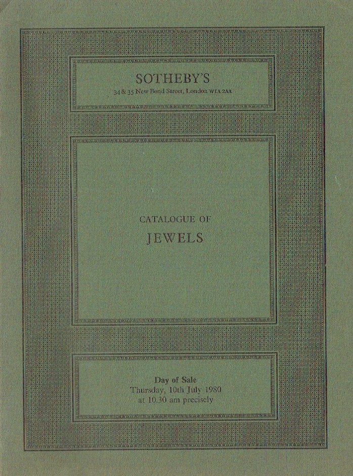 Sothebys July 1980 Jewels