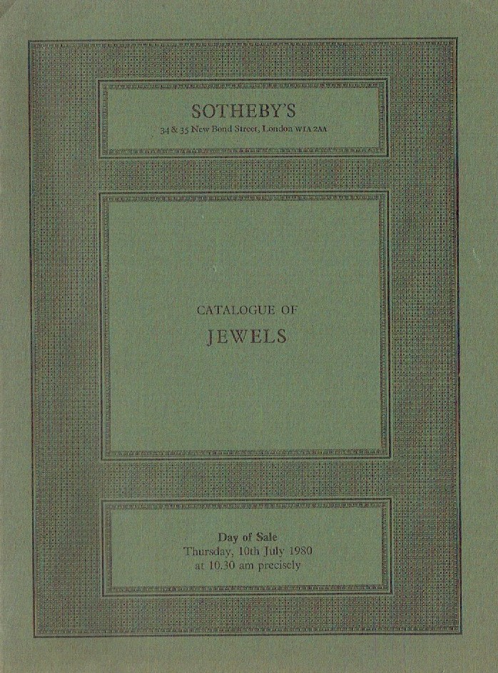 Sothebys July 1980 Jewels