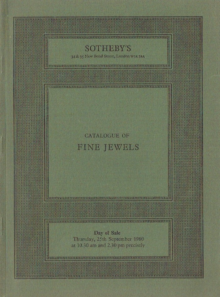 Sothebys September 1980 Fine Jewels