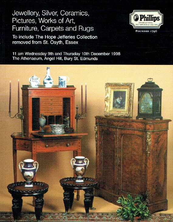 Phillips December 1998 Jewellery, Silver, Ceramics, Furniture, Carpets & Rugs