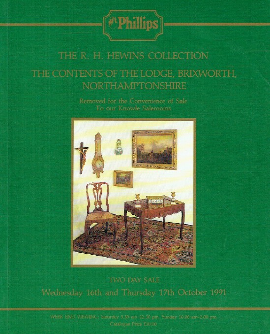 Phillips October 1991 The R. H. Hewins Collection The Contents of the Lodge