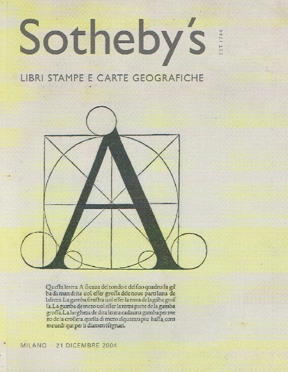 Sothebys December 2004 Books, Prints and Maps