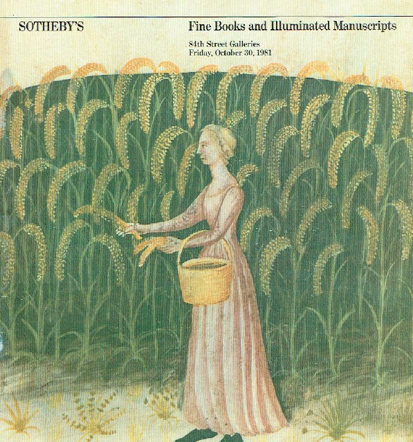Sothebys October 1981 Fine Books & Illuminated Manuscripts