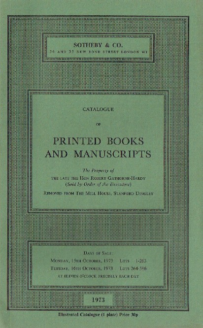 Sothebys October 1973 Printed Books & Manuscripts