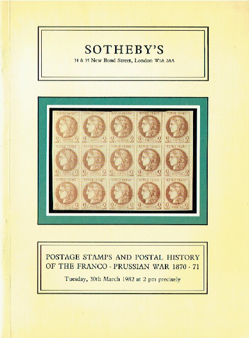 Sothebys March 1982 Postage Stamps & Postal History of Franco