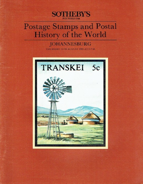 Sothebys August 1985 Postage Stamps and Postal History of the World