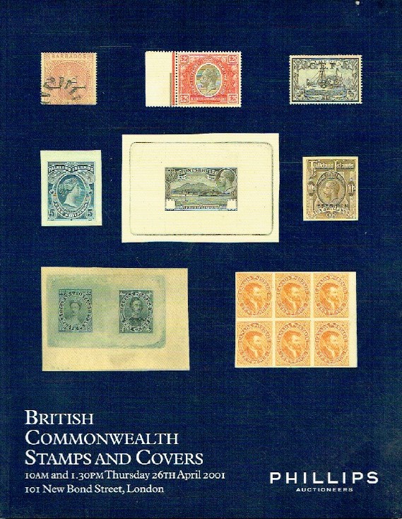 Phillips April 2001 British Commonwealth Stamps and Covers