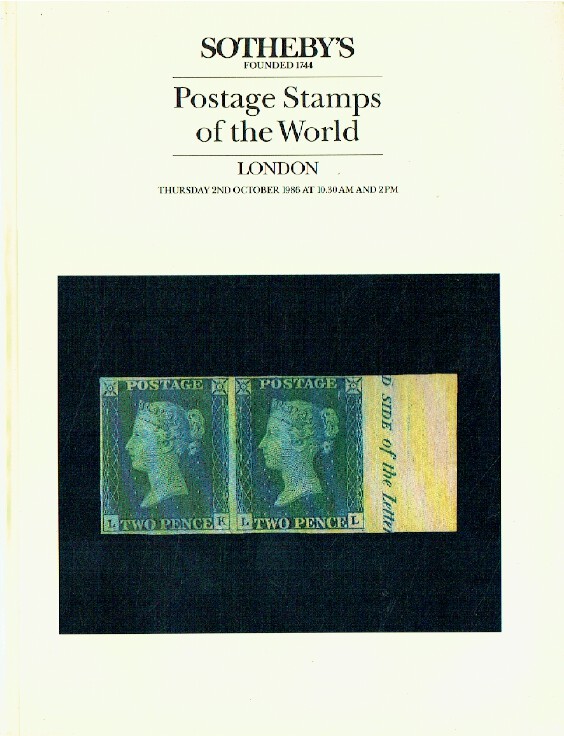 Sothebys October 1986 Postage Stamps of the World