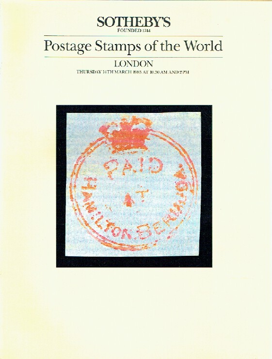 Sothebys March 1985 Postage Stamps of the World