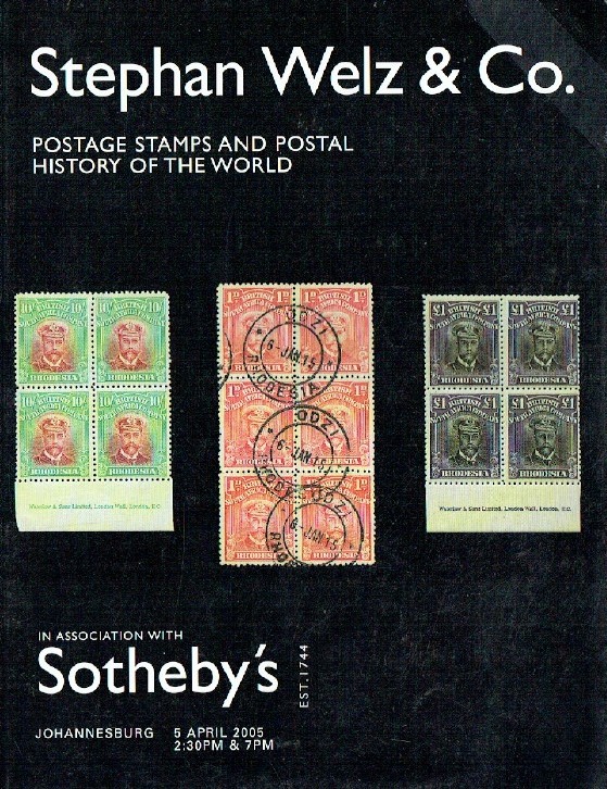 Sothebys April 2005 Postage Stamps and Postal History of the World