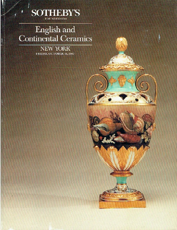 Sothebys October 1987 English and Continental Ceramics