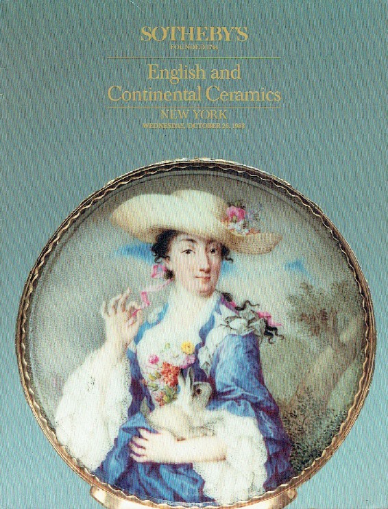 Sothebys October 1988 English and Continental Ceramics - Click Image to Close