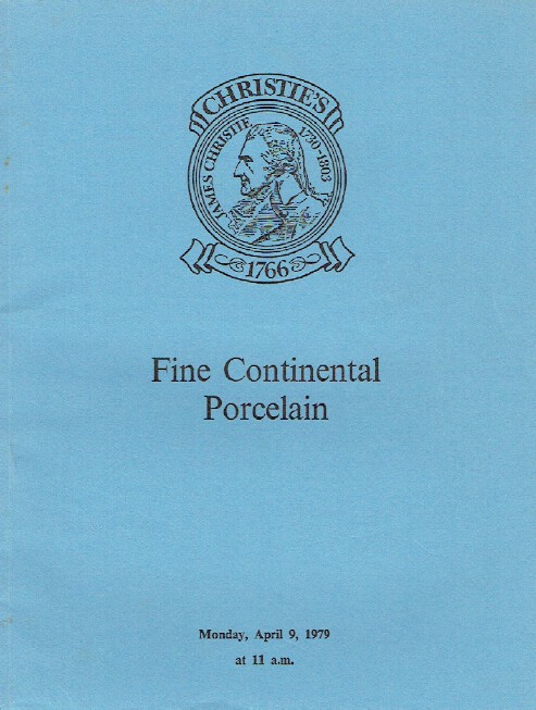 Christies April 1979 Fine Continental Porcelain