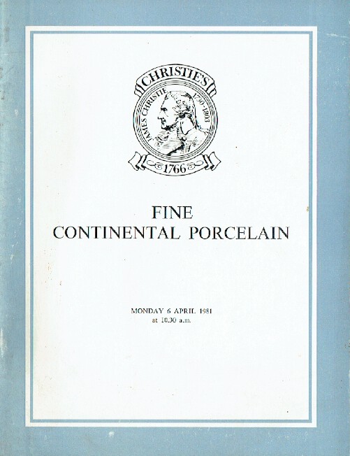 Christies April 1981 Fine Continental Porcelain