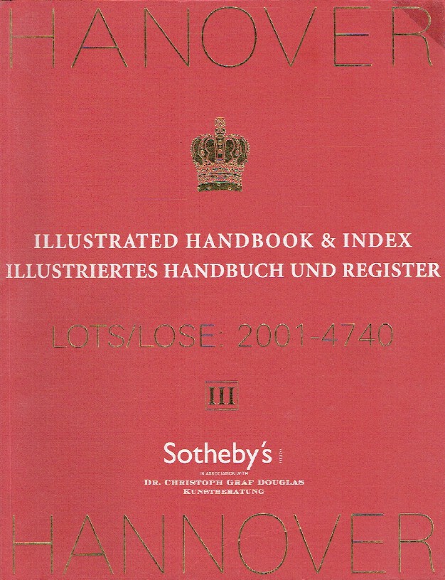 Sothebys October 2005 Hanover Illustrated Handbook & Index Illustriertes Vol.III
