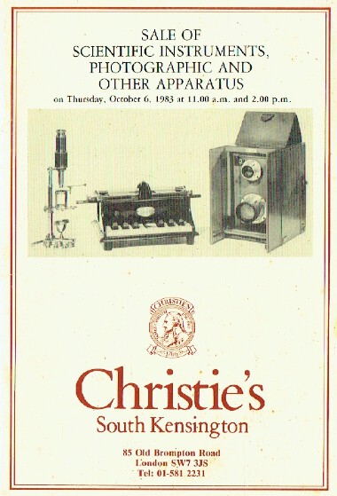 Christies October 1983 Sale of Scientific Instruments, Photographic & Apparatus