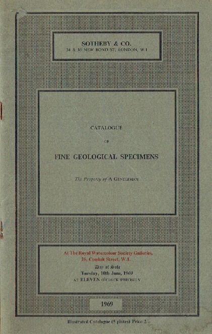 Sothebys June 1969 Fine Geological Specimens