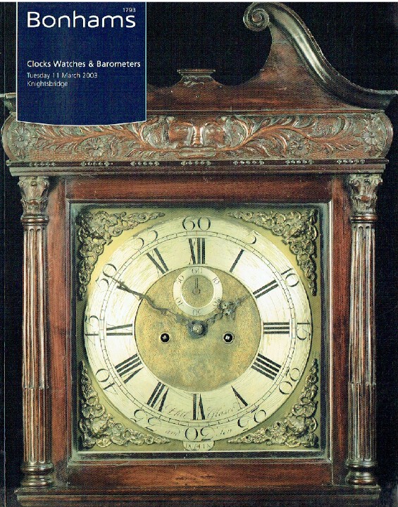 Bonhams March 2003 Clocks, Watches & Barometers