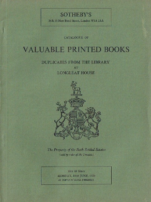 Sothebys June 1979 Valuable Printed Books