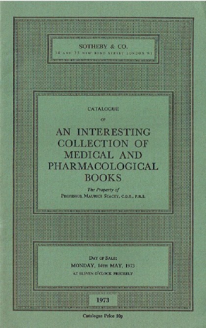Sothebys May 1973 An Interesting Collection of Medical and Pharmacological Books