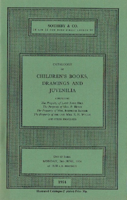 Sothebys June 1974 Children's Books, Drawings & Juvenilia